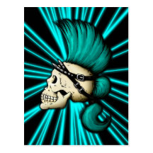 Punk Skull Postcard