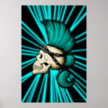 Punk Skull Poster