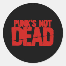 Punks Not Dead Round Sticker