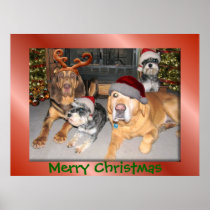Pup Merry Christmas Poster