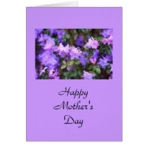 puple azalea flowering bush greeting cards