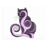 Puple Hypnotcat Postcard (customisable)