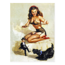Puppeteer Pin-Up Post Card