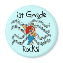 Puppy 1st Grade Rocks T-shirts and Gifts Magnets