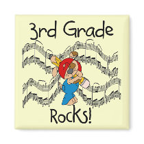 Puppy  3rd Grade Rocks Tshirts and Gifts Refrigerator Magnets