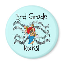 Puppy  3rd Grade Rocks Tshirts and Gifts Fridge Magnets
