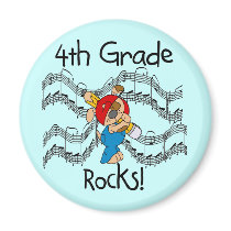 Puppy 4th  Grade Rocks Tshirts and Gifts Magnet