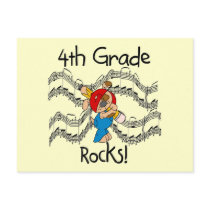 Puppy 4th  Grade Rocks Tshirts and Gifts Post Card