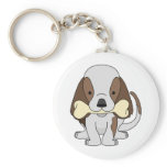 puppy and bone key chain