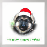 Puppy Christmas Poster posters
