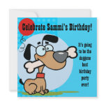 Puppy Dog Customised Birthday Invites invitations