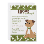 Puppy Doggie in Green invitations