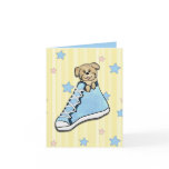 Puppy in a Blue Shoe Note Card