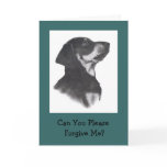 PUPPY IN PENCIL: SORRY; PLEASE FORGIVE CARD