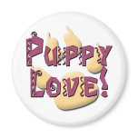Puppy Love Pawprint Tees and Gifts Magnets