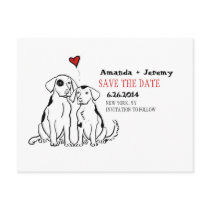 Puppy Love Save the Date Postcards