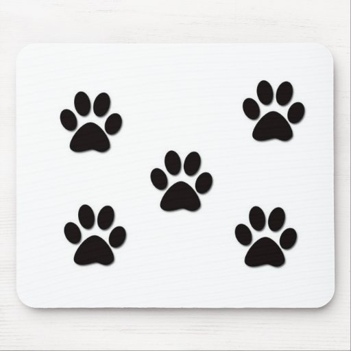 Puppy Paw Prints Mouse Pad