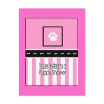 Puppy shower invitaion postcards