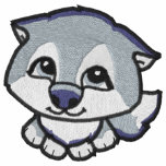 Puppy Siberian Husky Embroidered Shirt embroidered shirts