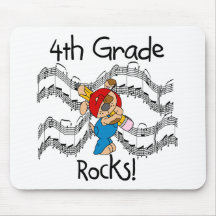 Puppy With Pencil 4th  Grade Rocks Mousepad