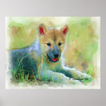 Puppy Wolf Art Print