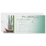 Pur Zen (aqua) Gift Certificate invitations