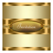 Pure Gold All Occasion Party Invitations