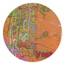 "Pure Mind" Round Stickers