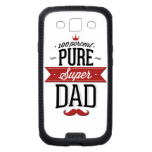 Pure Super Dad Moustache Red and Black Galaxy S3 Cover