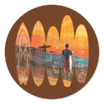 Pure Surfing Round Sticker