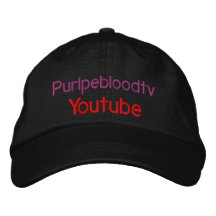 Purlpebloodtv hat embroidered hat