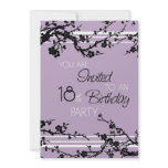 Purple 18th Birthday Party Invitation Card