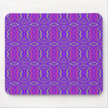 Purple 60's Retro Fractal Pattern Mousepad