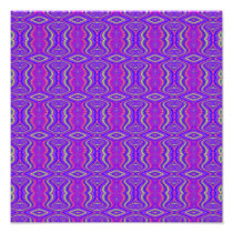 Purple 60's Retro Fractal Pattern