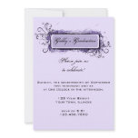 Purple Abstract Floral Graduation Party Invitation