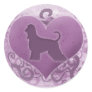 Purple Afghan Hound Valentine Sticker