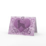 Purple Afghan Hound Valentine's Day Card