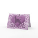 Purple Afghan Hound Valentine's Day Card