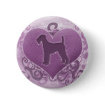 Purple Airedale Terrier Valentine