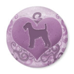 Purple Airedale Terrier Valentine