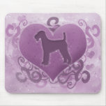 Purple Airedale Terrier Valentine