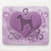 Purple Airedale Terrier Valentine