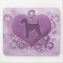 Purple Airedale Terrier Valentine Mousepad