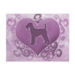 Purple Airedale Terrier Valentine