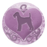 Purple Airedale Terrier Valentine