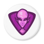 Purple Alien Logo Refrigerator Magnets