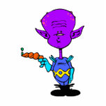 Purple Alien with raygun Photo Cut Outs