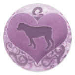 Purple American Bulldog Valentine