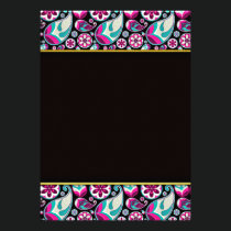 Purple and Aqua Blue paisley pattern invitations
