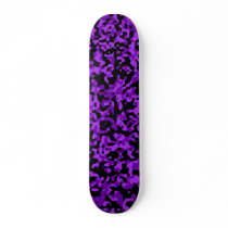 Purple and Black Camouflage Skateboard